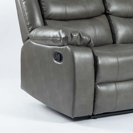 Modern-Large-2-Seater-Grey-Leather-Aire-Recliner-Sofa-150cm