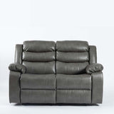 Modern-Large-2-Seater-Grey-Leather-Aire-Recliner-Sofa-150cm