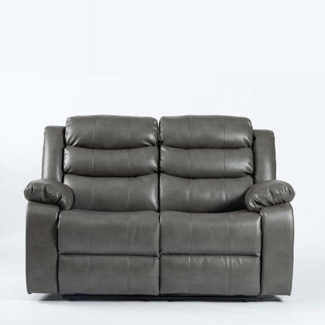 Modern-Large-2-Seater-Grey-Leather-Aire-Recliner-Sofa-150cm