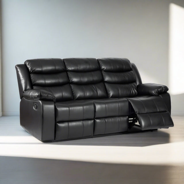 Modern-Large-3-Seater-Black-Leather-Aire-Recliner-Sofa-210cm