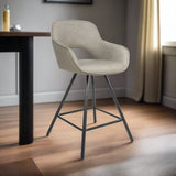 Modern-Light-Brown-Faux-Leather-Open-Back-Bar-Stool-With-Black-Metal-Legs-Set-of-2