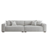 Modern-Light-Grey-Boucle-4-Seater-Sofa-With-Ottoman