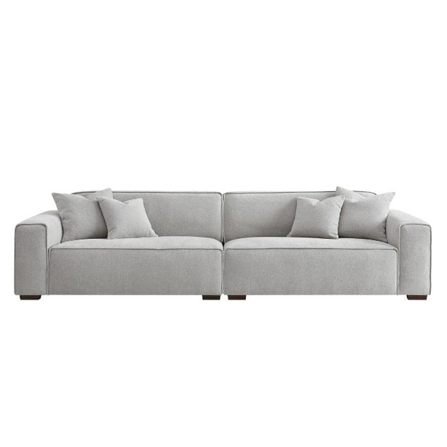 Modern-Light-Grey-Boucle-4-Seater-Sofa-With-Ottoman