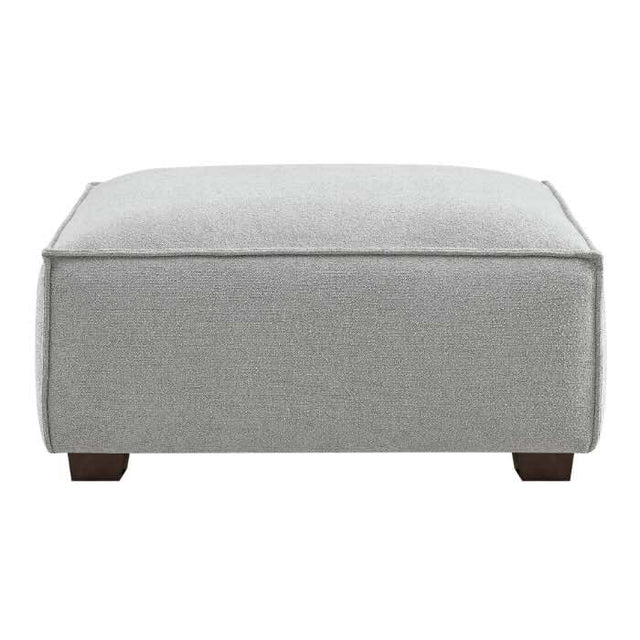 Modern-Light-Grey-Boucle-4-Seater-Sofa-With-Ottoman