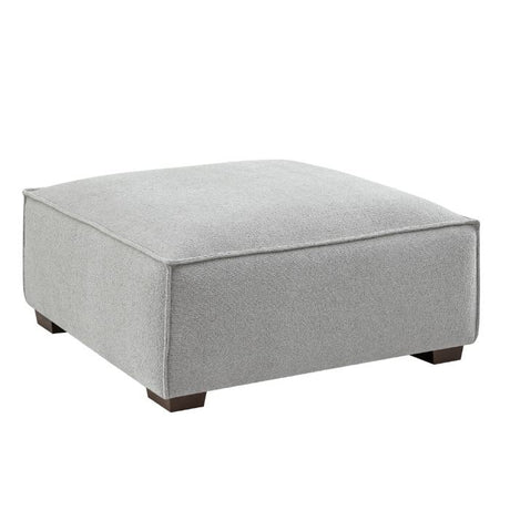 Modern-Light-Grey-Boucle-4-Seater-Sofa-With-Ottoman