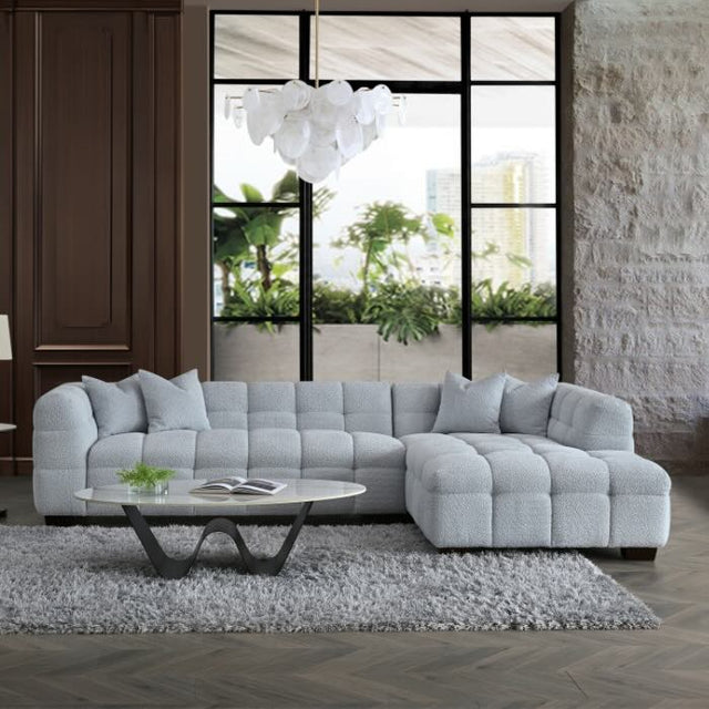 Modern-Light-Grey-Boucle-Corner-Sofa-With-Block-Stitching-4-Seater