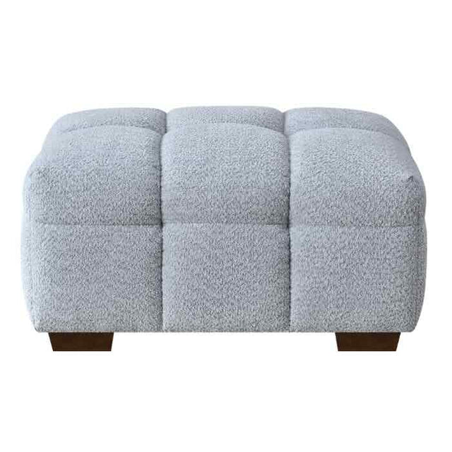 Modern Light Grey Boucle Sofa Set 3-4 Seater With Chair & Footstools