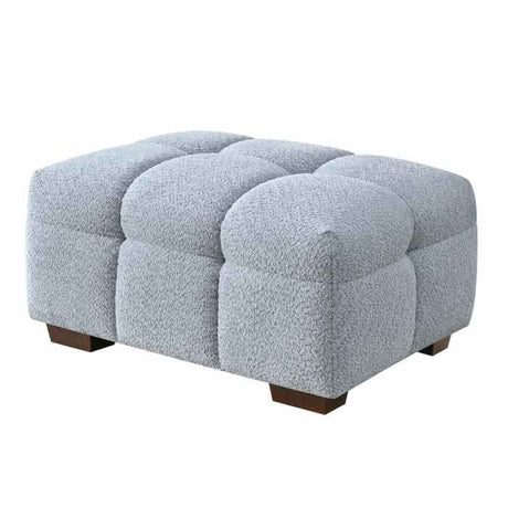 Modern Light Grey Boucle Sofa Set 3-4 Seater With Chair & Footstools