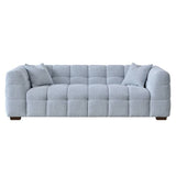 Modern Light Grey Boucle Sofa Set 3-4 Seater With Chair & Footstools