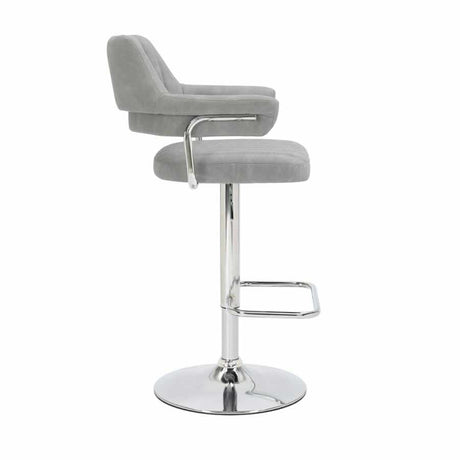 Modern-Light-Grey-Faux-Leather-Adjustable-Bar-Stool-With-Stainless-Steel-Base