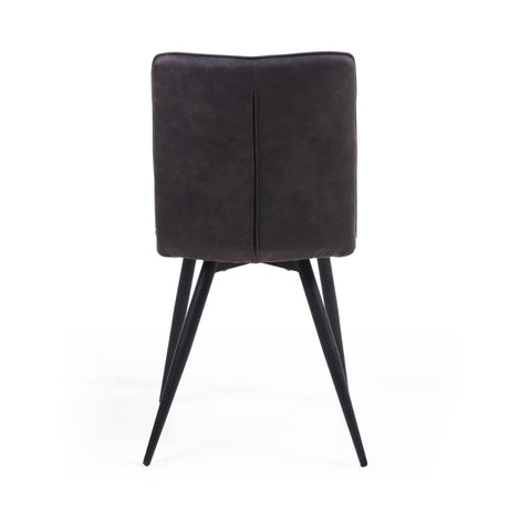 Modern-Light-Grey-Suede-Two-Tone-Waffle-Stitch-Dining-Chairs-Black-Metal-Legs-Set-of-2