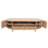 Yugen Modern Light Mango Wood TV Stand With Storage