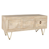 Tropez Industrial Light Mango Wood TV Stand With Storage