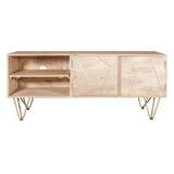 Tropez Industrial Light Mango Wood TV Stand With Storage