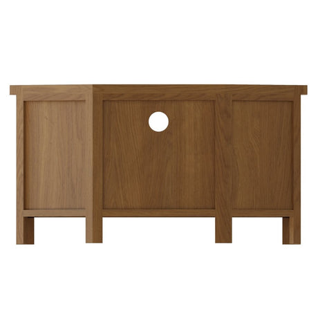 Maxwell Classic Oak Wood Corner TV Stand With Storage