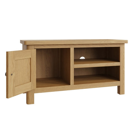 Maxwell Classic Oak Wood TV Stand With Storage