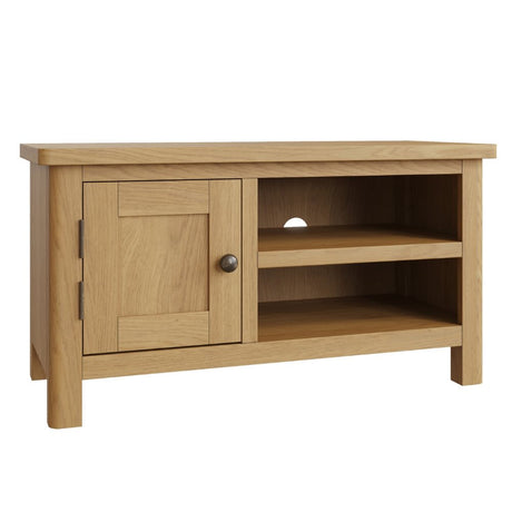 Maxwell Classic Oak Wood TV Stand With Storage