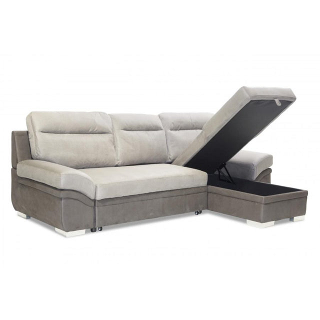 Modern-Light-_-Dark-Grey-3-Seater-Fabric-Corner-Sofa-Bed-260cm