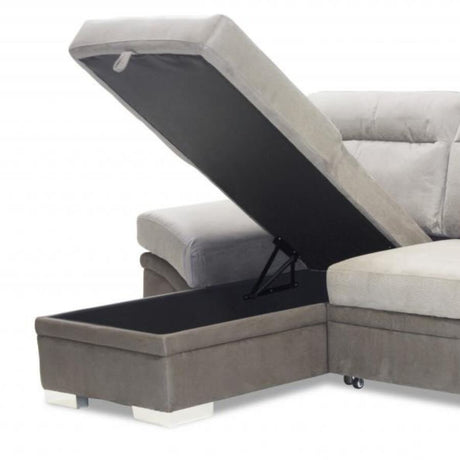 Modern-Light-_-Dark-Grey-3-Seater-Fabric-Corner-Sofa-Bed-260cm