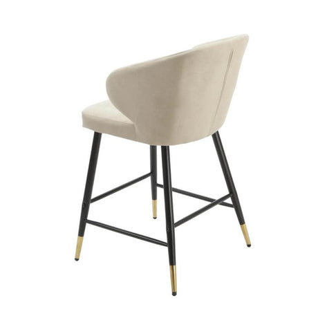 Modern-Luxury-Cream-Velvet-Bar-Stool-With-Black-Metal-Legs-With-Gold-Tips