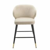 Modern-Luxury-Cream-Velvet-Bar-Stool-With-Black-Metal-Legs-With-Gold-Tips