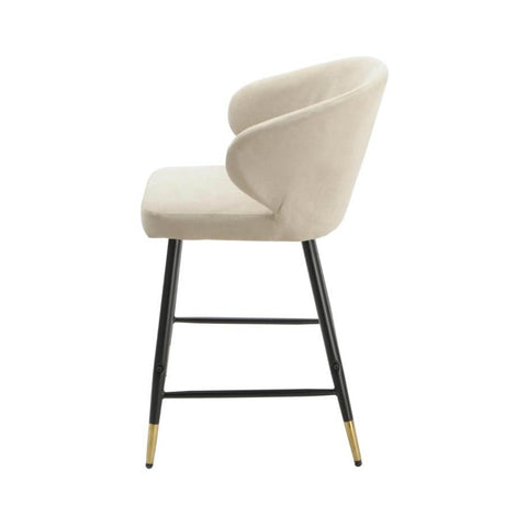 Modern-Luxury-Cream-Velvet-Bar-Stool-With-Black-Metal-Legs-With-Gold-Tips