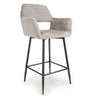 Knox Modern Mink Chenille Bar Stools Set of 2