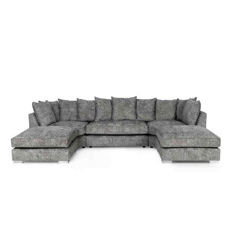 Modern-Mottled-Grey-Cotton-Fabric-5-Seater-U-Shaped-Sofa-With-2-Ottomans-335cm