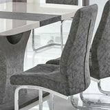 Modern-Mottled-Grey-Faux-Leather-Dining-Chair-With-Chrome-Metal-Cantilever-Base-Set-of-2