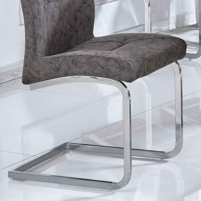 Modern-Mottled-Grey-Faux-Leather-Dining-Chair-With-Chrome-Metal-Cantilever-Base-Set-of-2