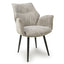 Rowan Modern Natural Tweed Swivel Dining Chairs Set of 2