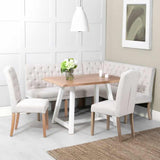 Alexandra Modern 6 Seater Rectangular Oak Wood Dining Table 120cm