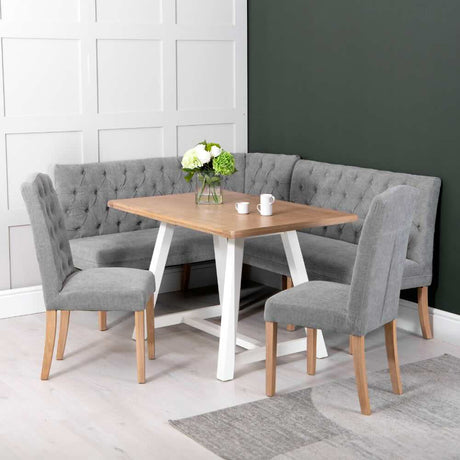 Alexandra Modern 6 Seater Rectangular Oak Wood Dining Table 120cm