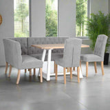 Alexandra Modern 6 Seater Rectangular Oak Wood Dining Table 120cm