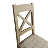 Modern-Oak-Wood-Dining-Chair-With-Fabric-Checkered-Seat-Set-of-2