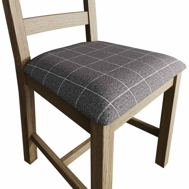 Modern-Oak-Wood-Dining-Chair-With-Fabric-Checkered-Seat-Set-of-2