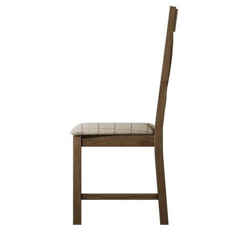 Modern-Oak-Wood-Dining-Chair-With-Fabric-Checkered-Seat-Set-of-2