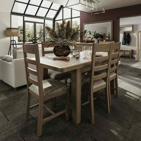 Modern-Oak-Wood-Dining-Chair-With-Fabric-Checkered-Seat-Set-of-2