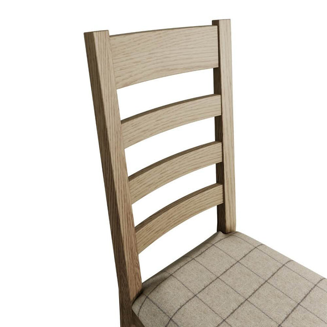 Modern-Oak-Wood-Dining-Chair-With-Fabric-Checkered-Seat-Set-of-2