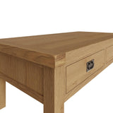 Arthur Rustic Rectangular Oak Wood Coffee Table With Drawers 120cm