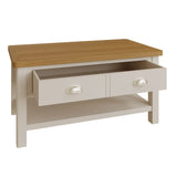 Oliver Modern Rectangular Oak Wood Coffee Table With Storage 90cm