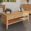 Monroe Rustic Rectangular Oak Wood Coffee Table With Storage 120cm