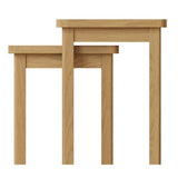 Maxwell Modern Oak Wood Square Nesting Side Tables Set of 2