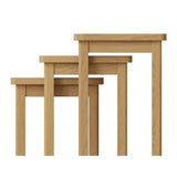 Maxwell Modern Oak Wood Square Nesting Side Tables Set of 3