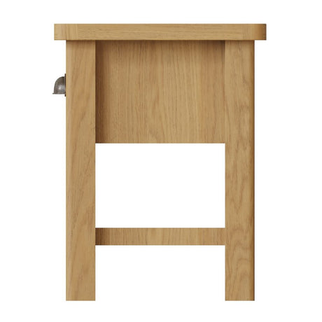 Maxwell Modern Oak Wood Square Side Table With Drawer