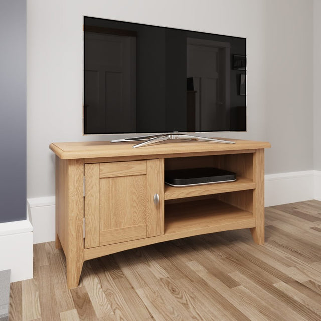 Jameson Classic Oak Wood TV Stand With Storage