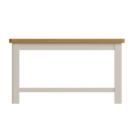 Oliver Rustic Rectangular Oak Wood Coffee Table With Shelf 80m