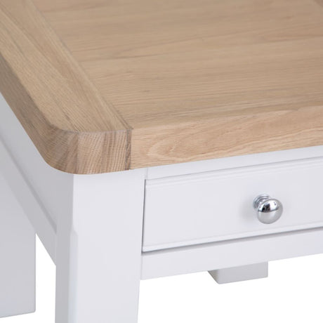 Hazel Modern Oak Wood Square Side Table With Drawer