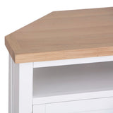 Alexandra Classic Oak Wood Corner TV Stand With Storage