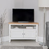 Alexandra Classic Oak Wood Corner TV Stand With Storage